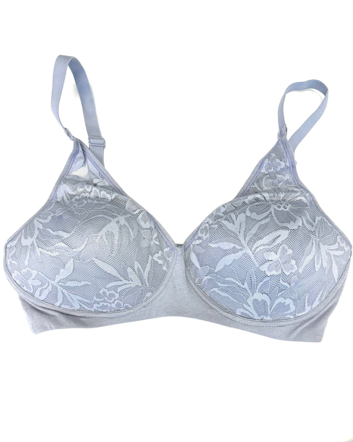 Light Blue Lace Bra - Small