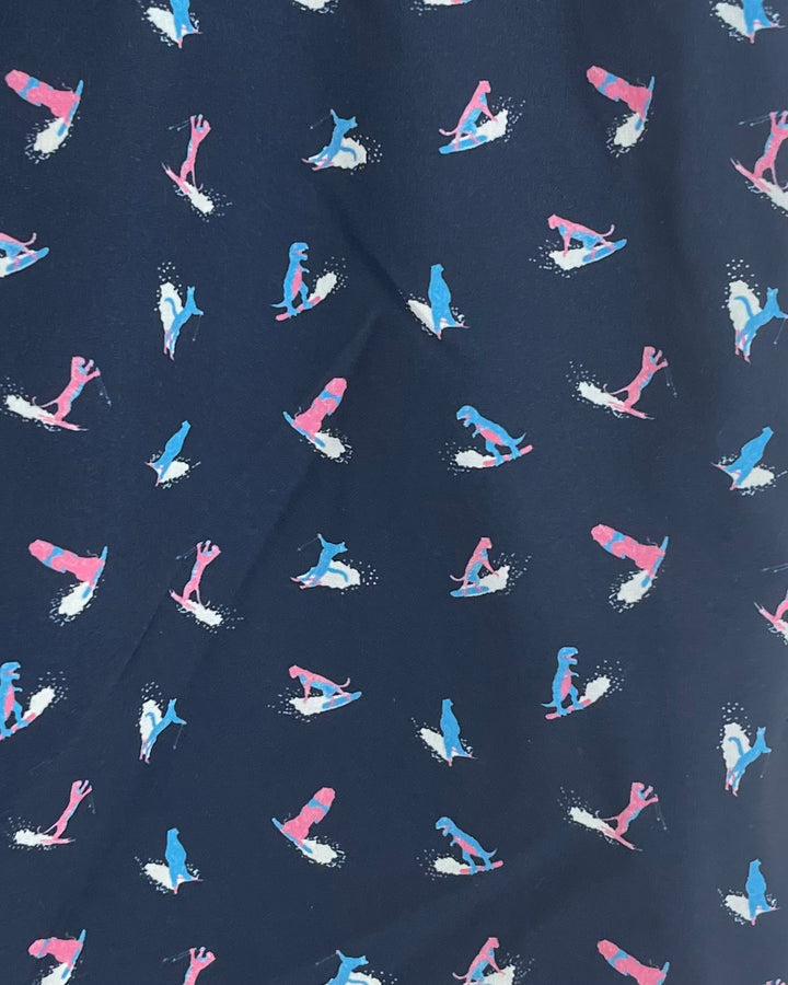 MENS Animals on Surfboards Navy Swim Shorts - Medium
