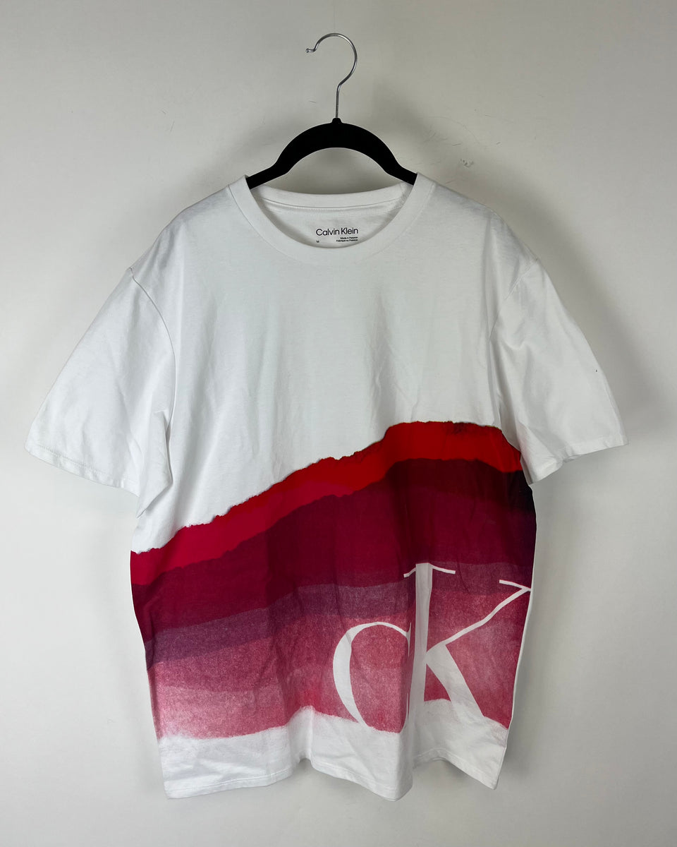 Calvin klein pink t shirt mens cheap