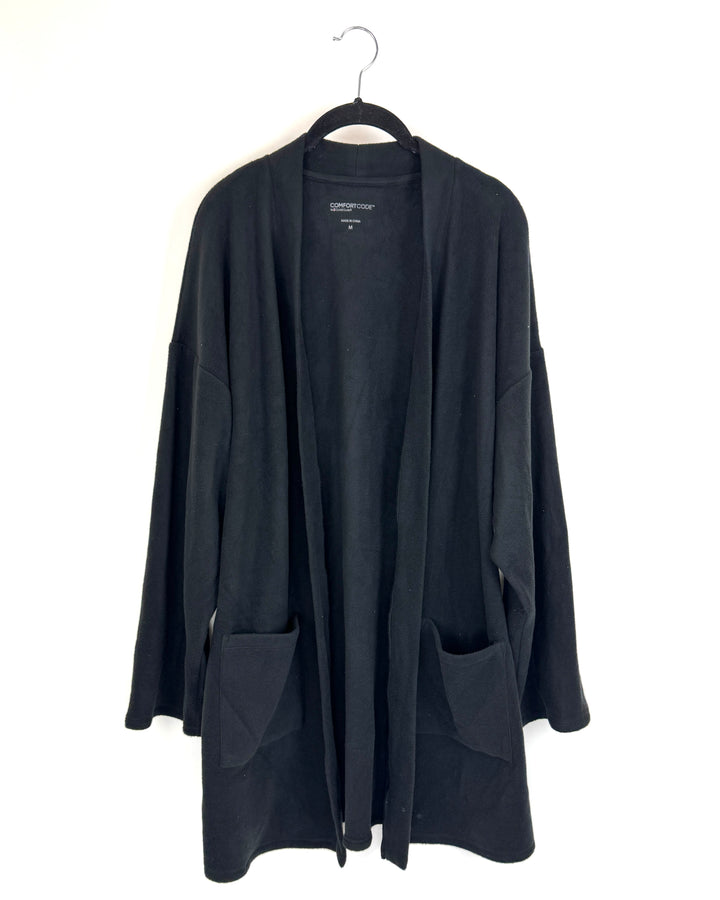 Black Fleece Draped Cardigan - Size 10/12