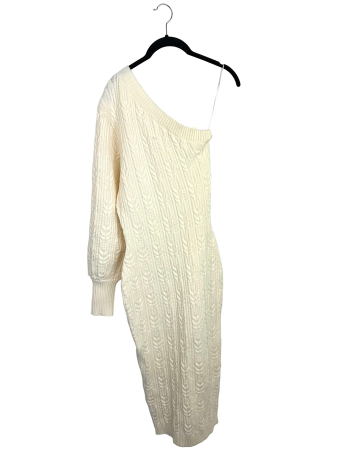Asymmetric Long Sleeve Sweater Dress - Size 4/6
