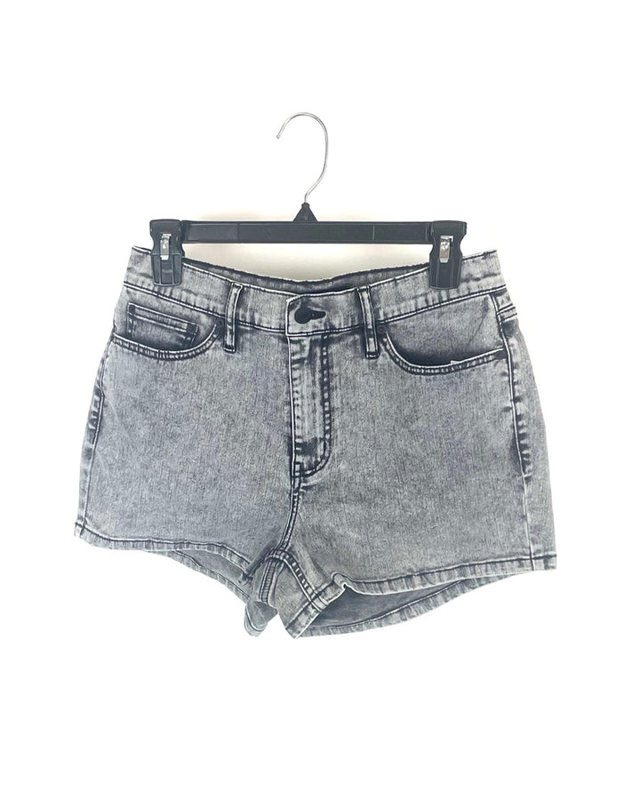 Black Washed Jean Shorts - Size 28