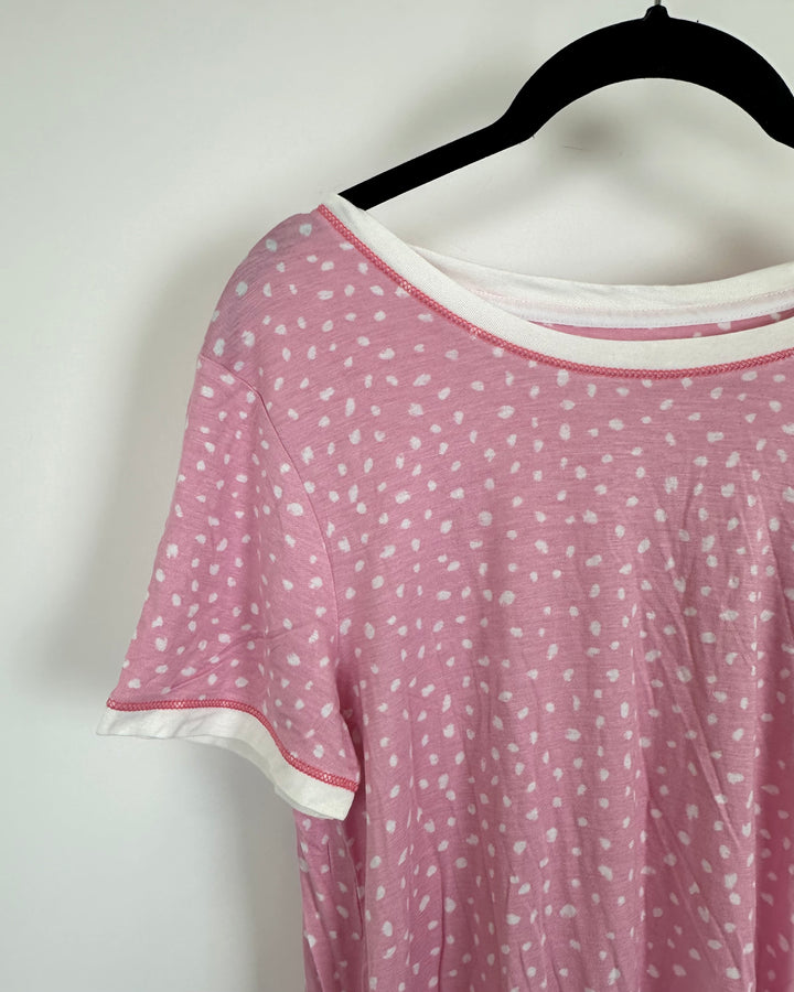 Pink Polka Dot Nightgown - Small