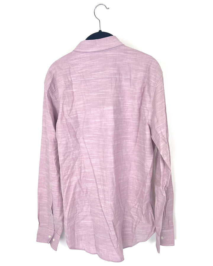MENS Lilac Heather Collared Shirt - Slim Fit Medium