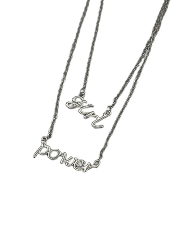 Silver "Girl Power" Necklace