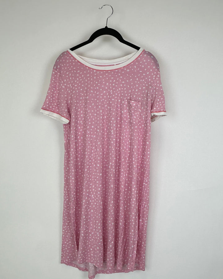 Pink Polka Dot Nightgown - Small
