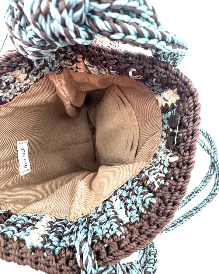 Blue Crochet Shoulder Bag