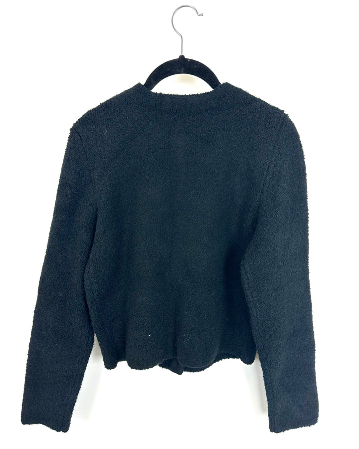 Black Fuzzy Jacket - Size 2/4