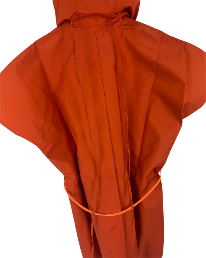 Orange Short Sleeve Raincoat With Bungee Belt - Size 2/4,  4/6, and 6/8