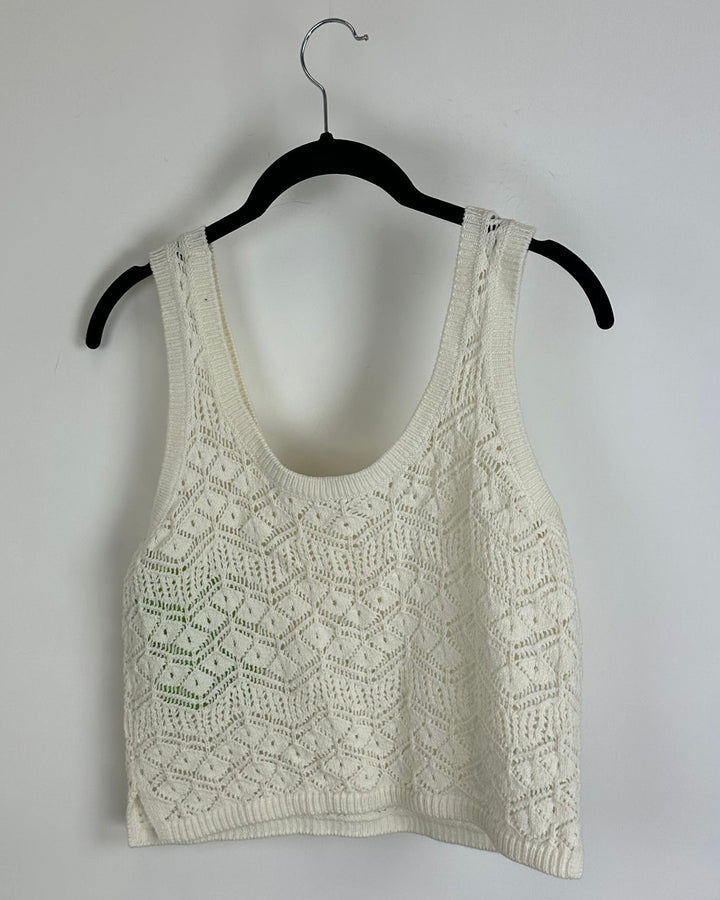 Cream Sweater Tank Top - Size 2/4