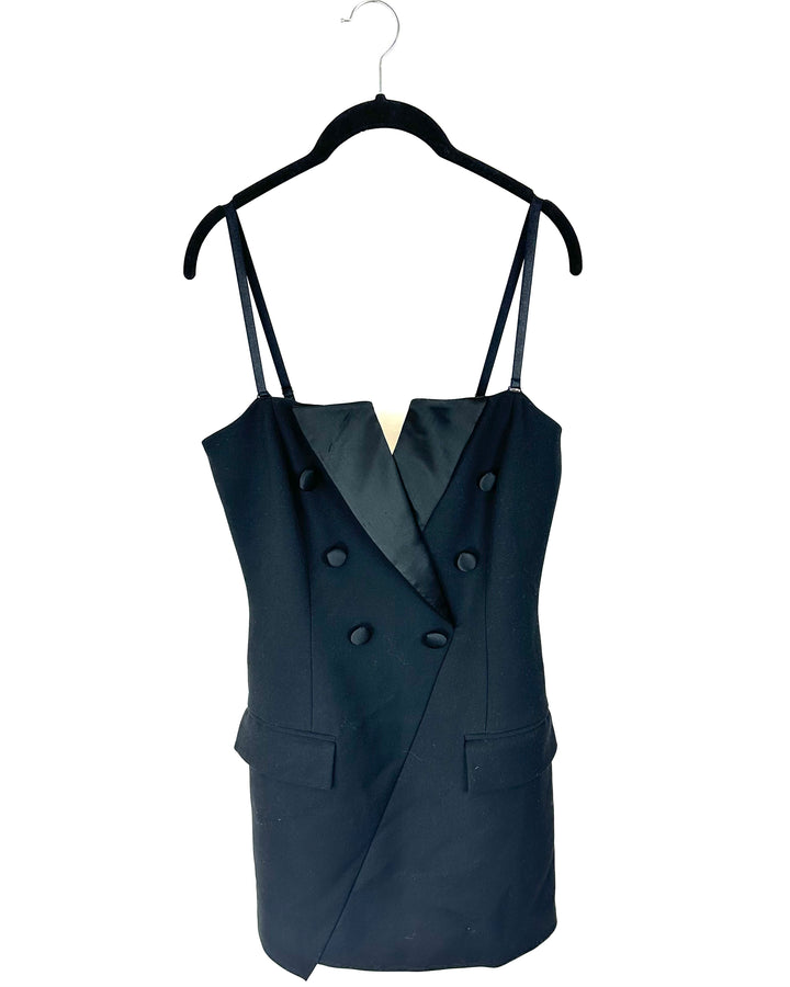 Black Mini Tux Dress - Size 4