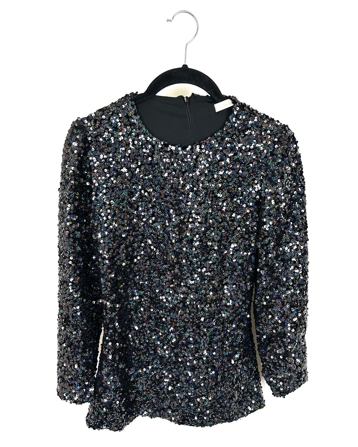 Black Sequin Top - Size 4