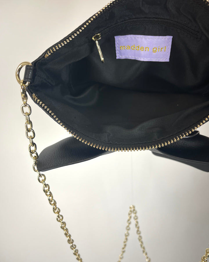 Bow Black Crossbody Bag