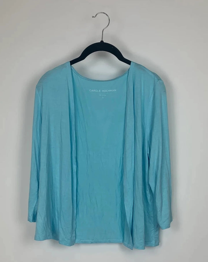Light Blue Lightweight Cardigan - Small