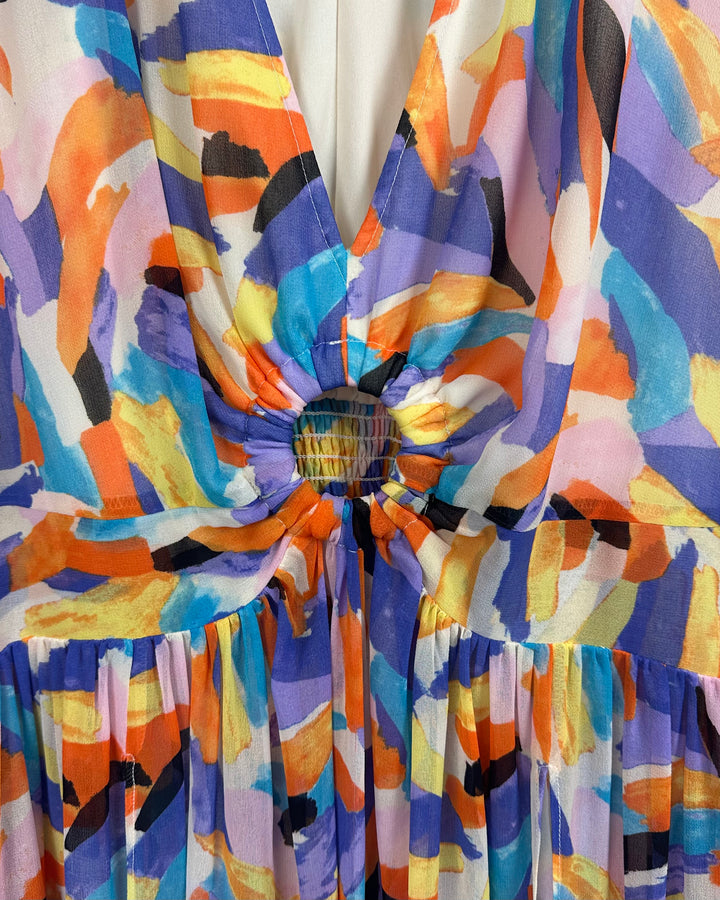 Multicolor Abstract Dress - Size 1X