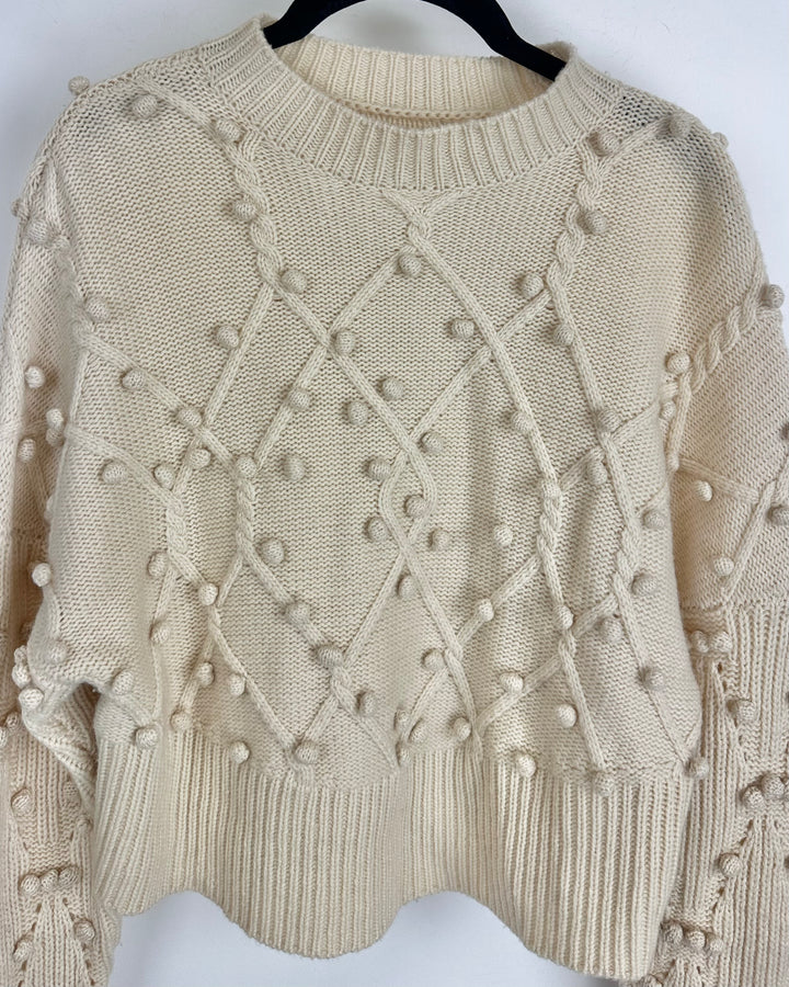 Ivory Pom-Pom Sweater - Size 4/6