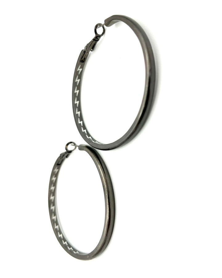 Gunmetal Hoops