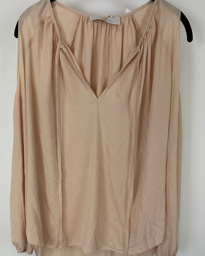 Beige Cold Shoulder top - Small