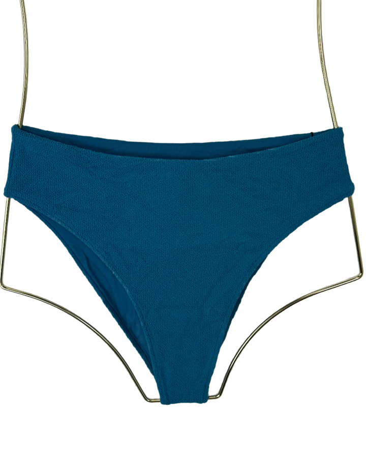 Dark Teal High Waisted Bikini Bottom - Extra Small