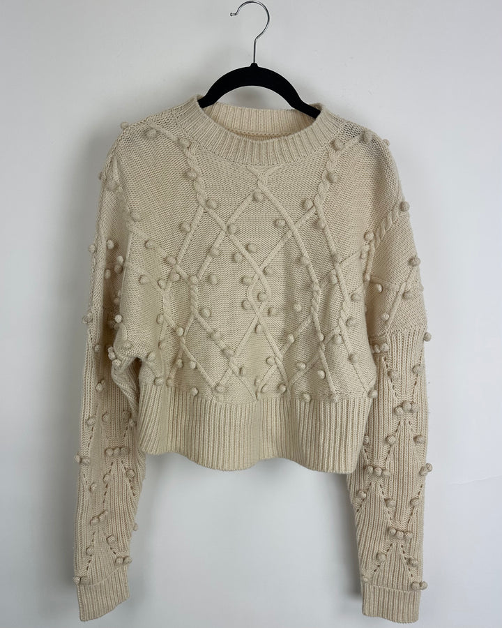 Ivory Pom-Pom Sweater - Size 4/6