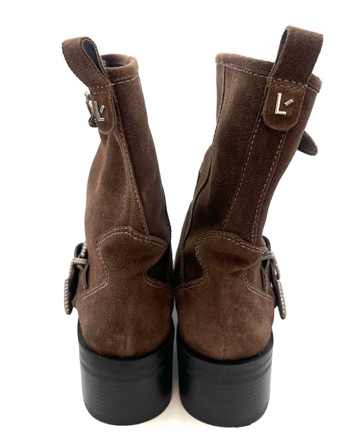 Brown Suede Buckle Boots -  Size 8, 9 and 11