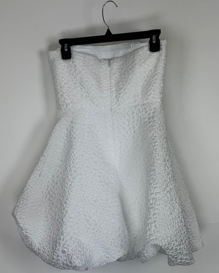 Strapless White Bubble Dress - Size 4/6