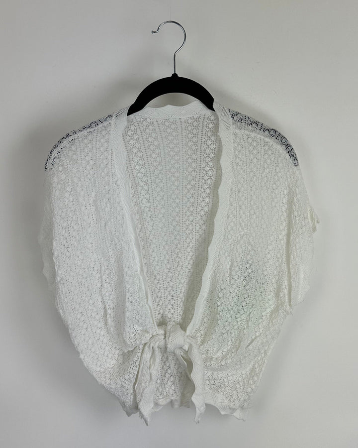 White Tie-In-The-Front Top - Size 2/4