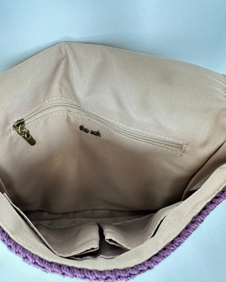 Purple Crochet Shoulder Bag