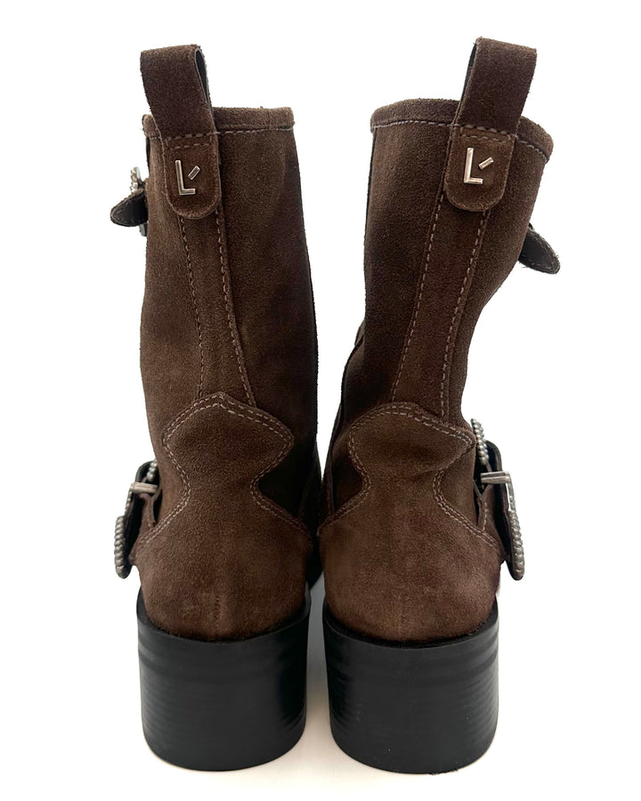 Brown Suede Buckle Boots -  Size 8, 9 and 11