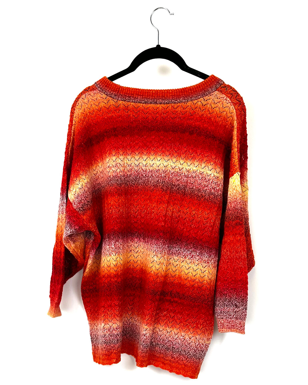 Red Gradient Knit Sweater - Small