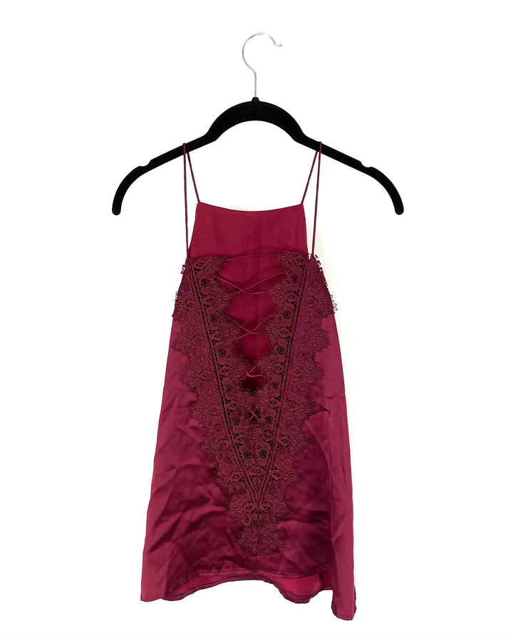 Burgundy Strappy Top - Size 2-4