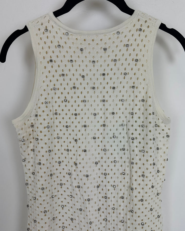 White Rhinestone Dress - Size 4/6