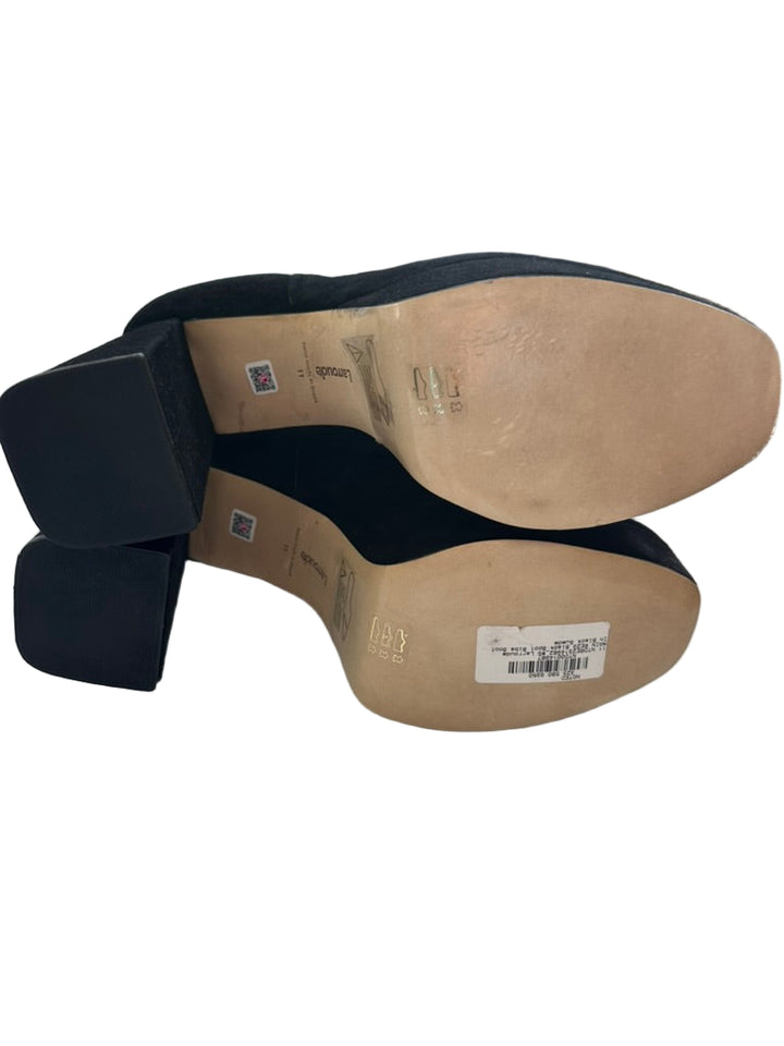 Black Suede Platform Boots - Size 11