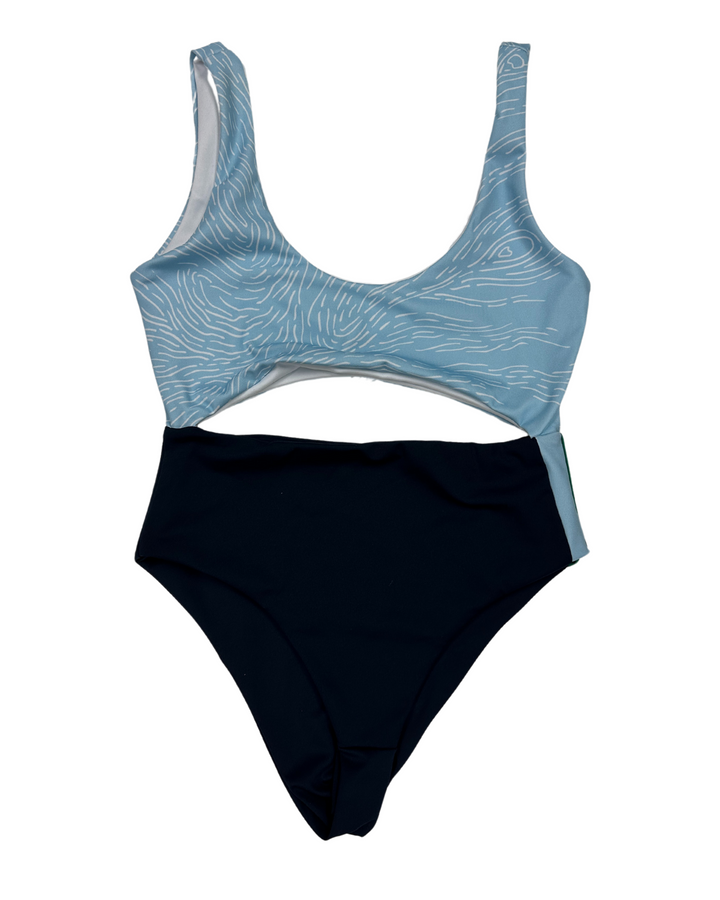 Navy And Light Blue One Piece Swimsuit - Size 00/0, 0/2, 4/6