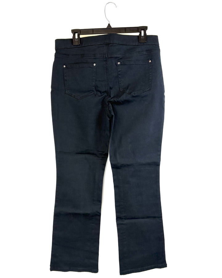 Dark Navy Stretchy Wide Leg Jeans - Size 12