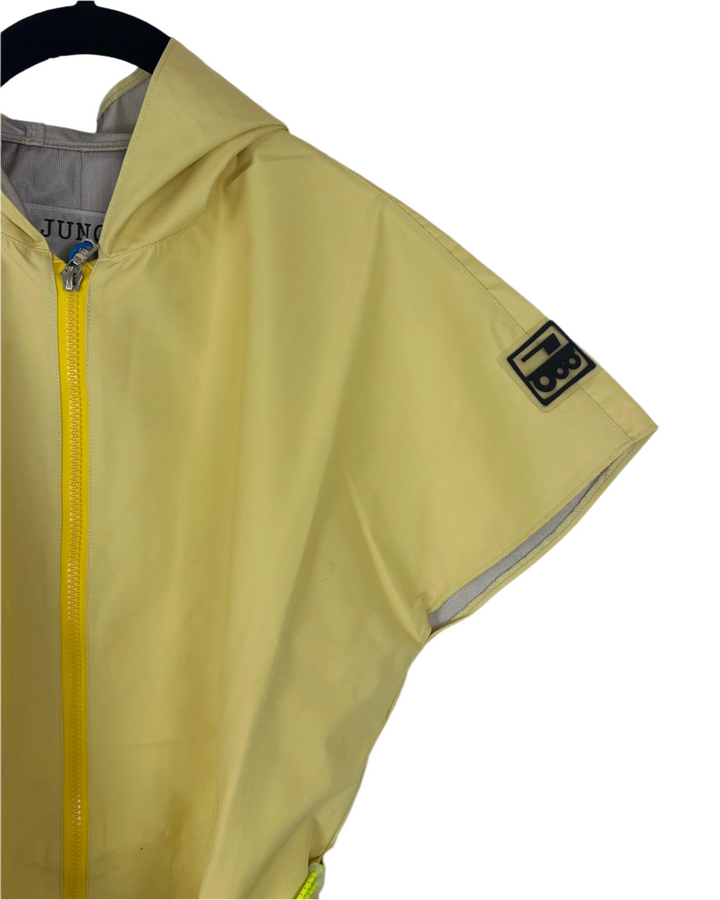 Butter Yellow Short Sleeve Raincoat With Bungee Belt - Size 2/4,  4/6 and 6/8