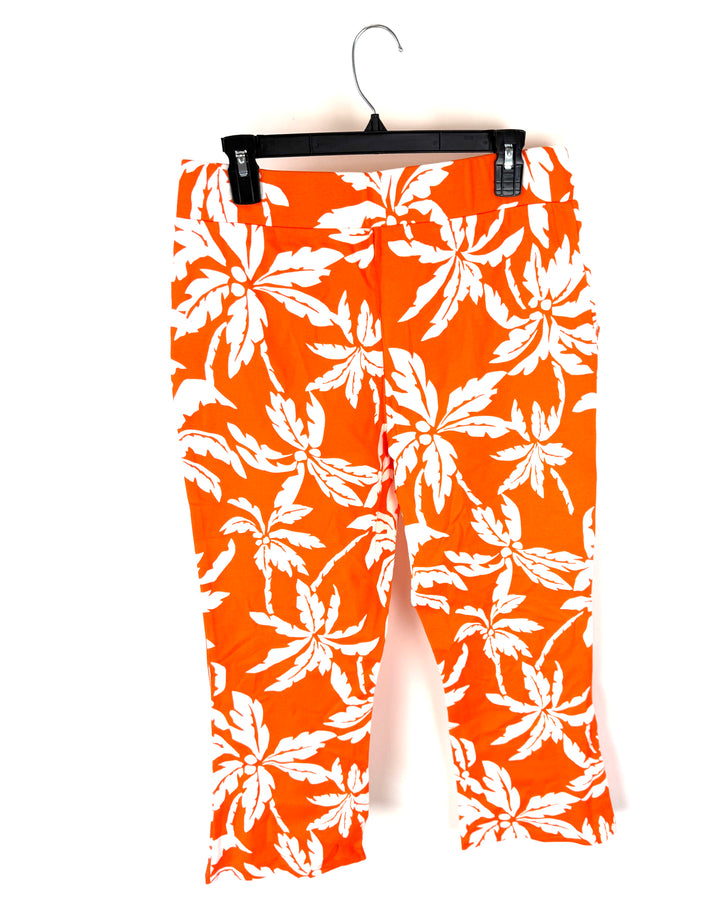 Orange And White Tropical Print - size 6/8
