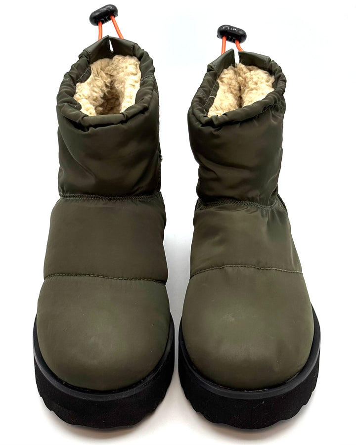 Dark Green Nylon Bootie - Size 7.5 and 8.5