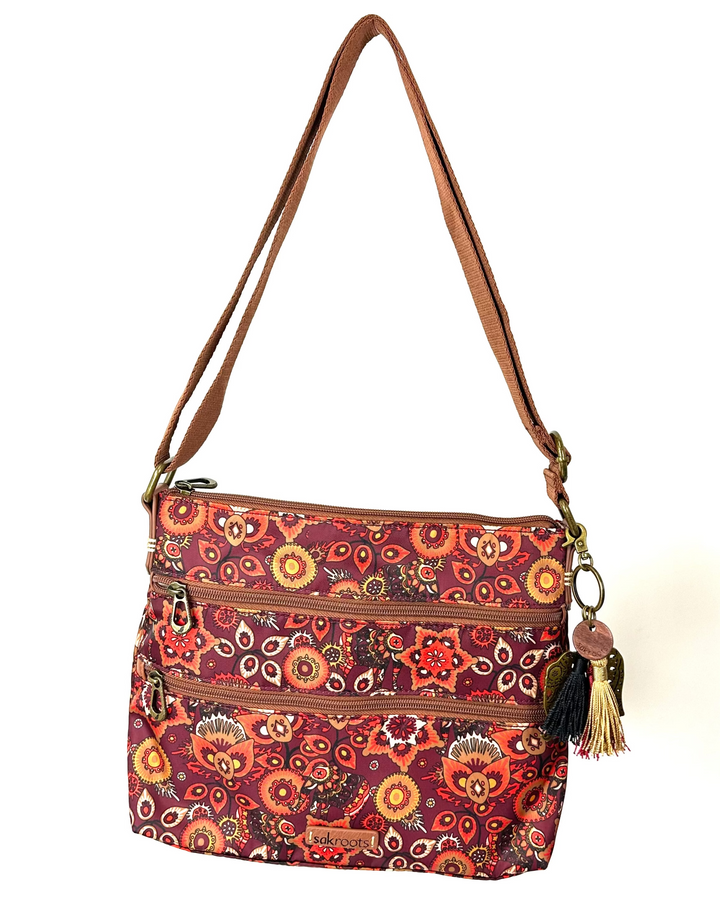 Red Floral Crossbody Bag