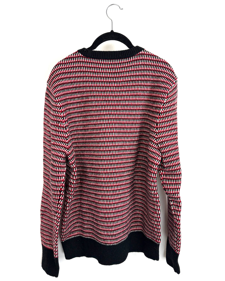Red, Black & White Sweater - Mens Medium / Womens Large
