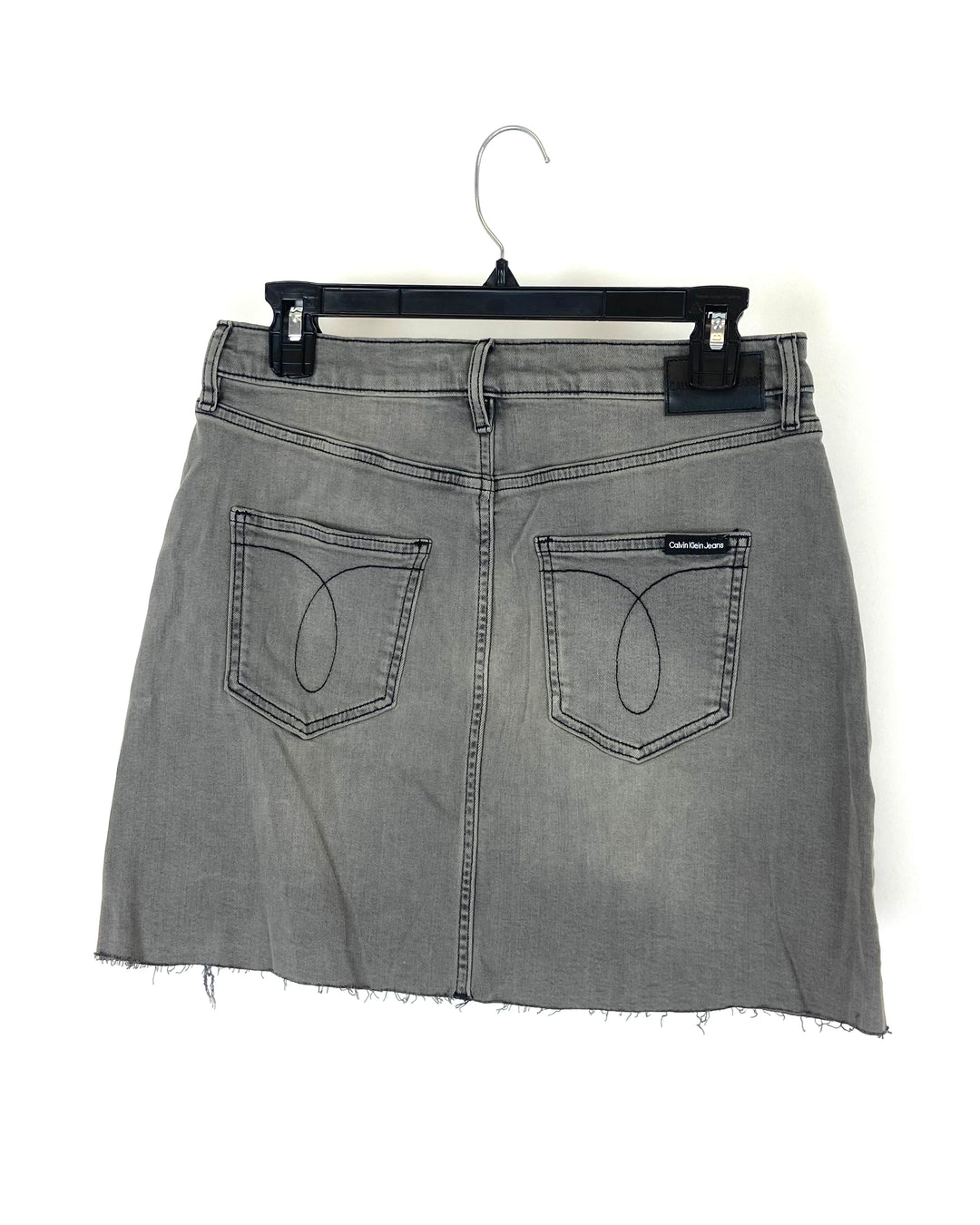 Mid Rise Gray Denim Skirt - Size 27 and 28