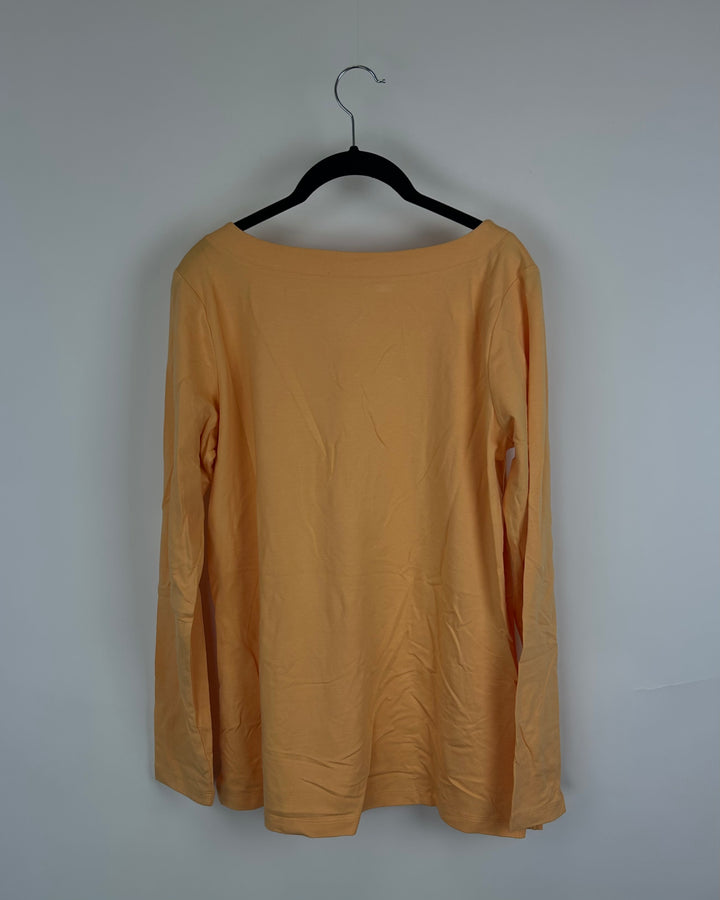 Light Orange Long Sleeve Top- Size 6/8