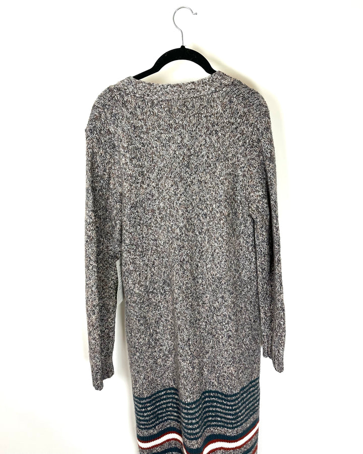 Brown Long Pullover Cardigan - 6/8