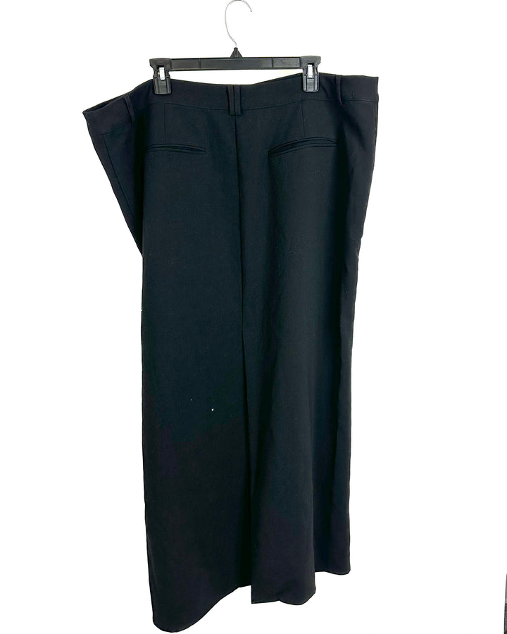 Black Tailored Midi Skirt - Size 3X