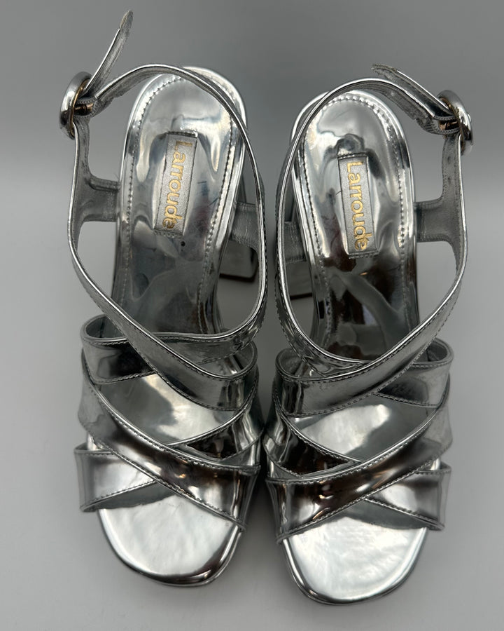 Silver Patent Leather Heels - Size 5.5, 8, 8.5, and 9.5