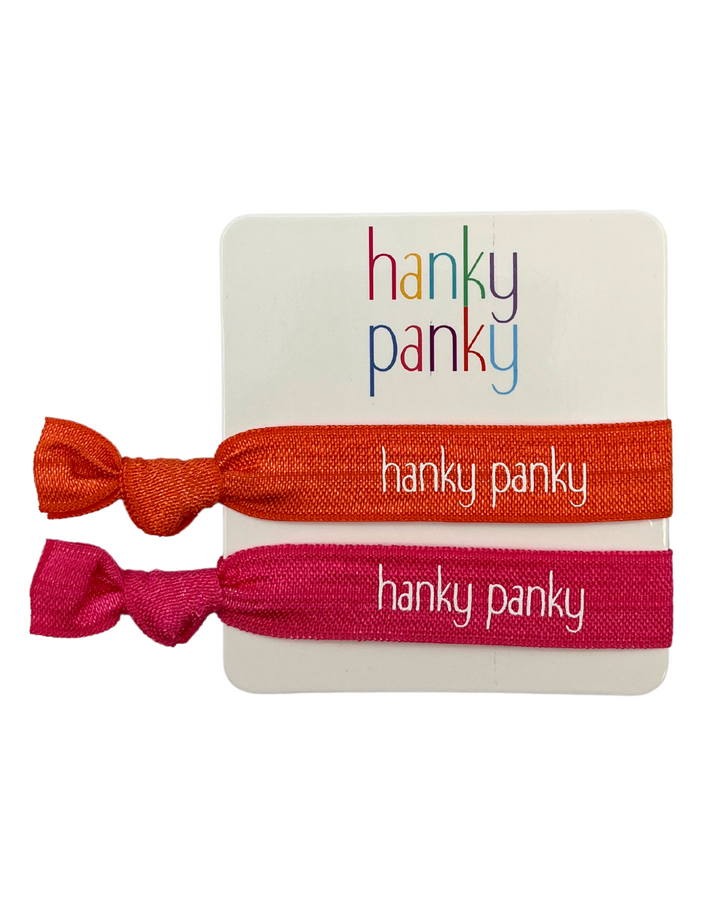 Orange and Pink Hair Tie Set