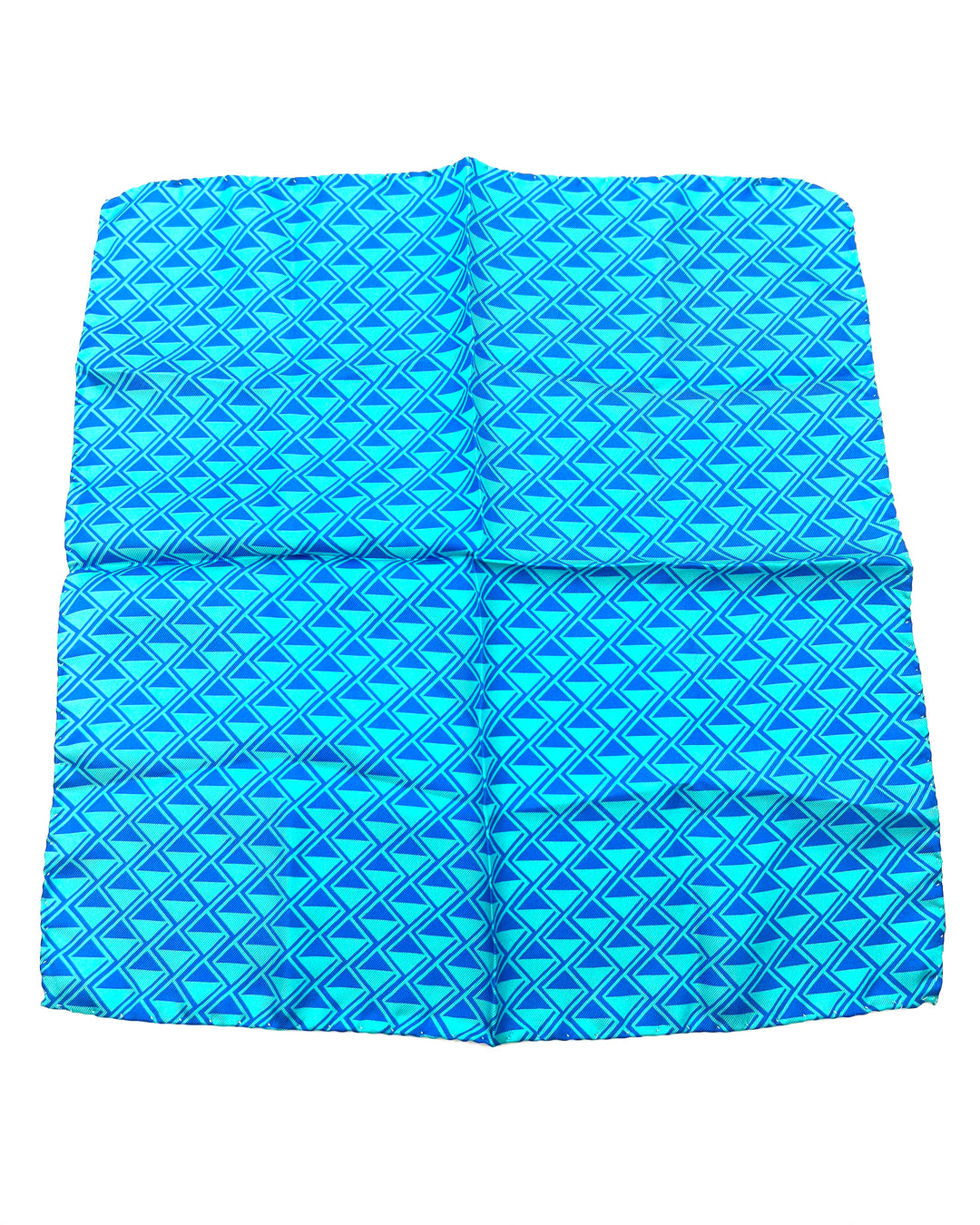 MENS Blue and Teal Diamond Pocket Square
