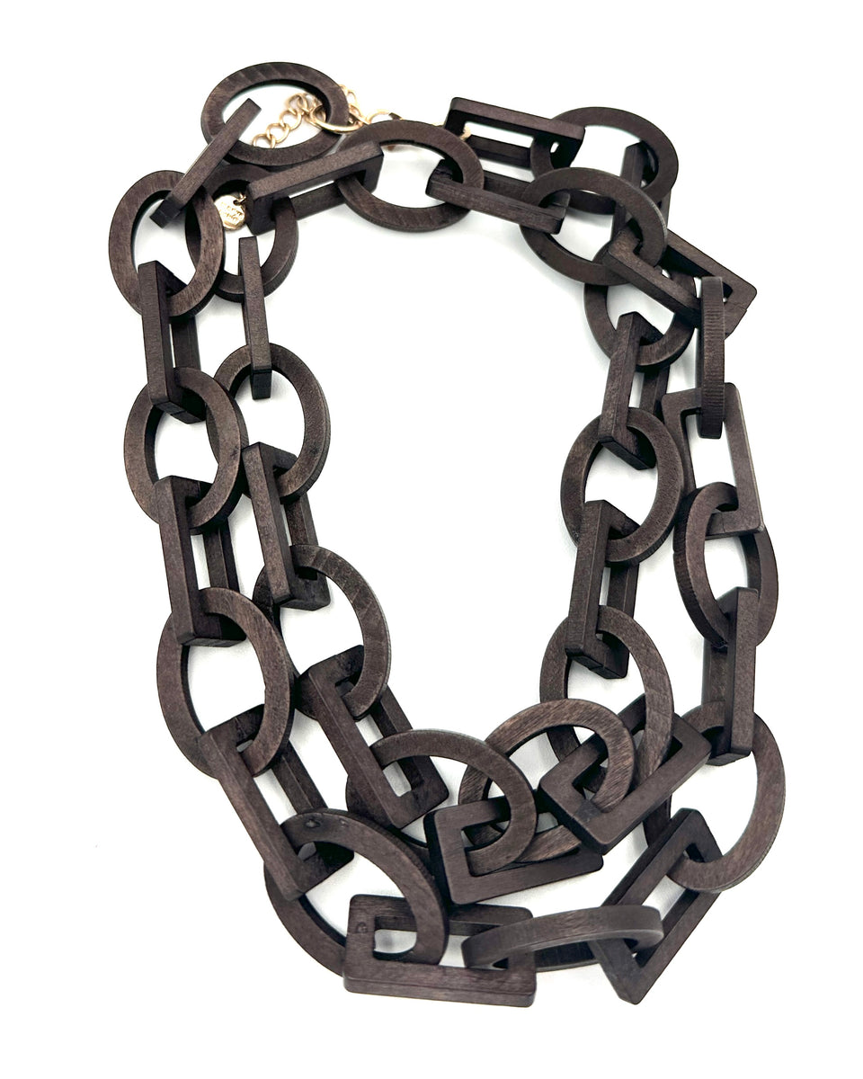 Wooden chain necklace Clearance