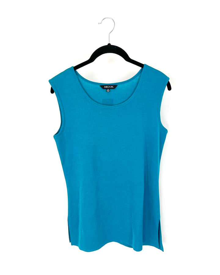 Turquoise Knit Tank Top - Size 2-4