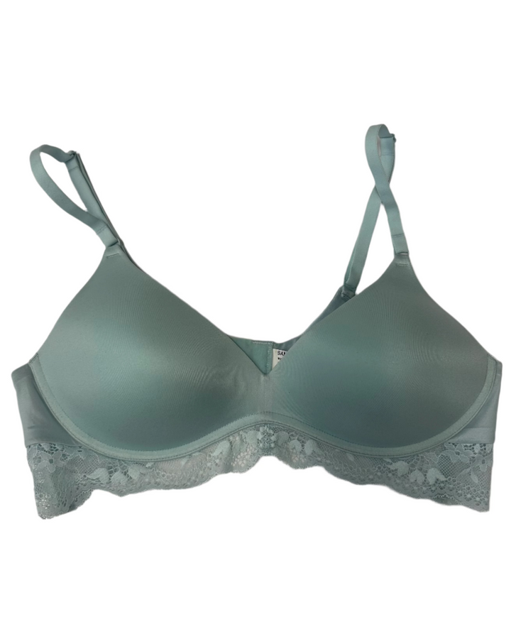 Starlight Blue Lace Trim Pushup Bra - 34B